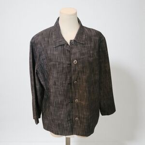 Multiples -  Large Dark Gray Shirt Jacket